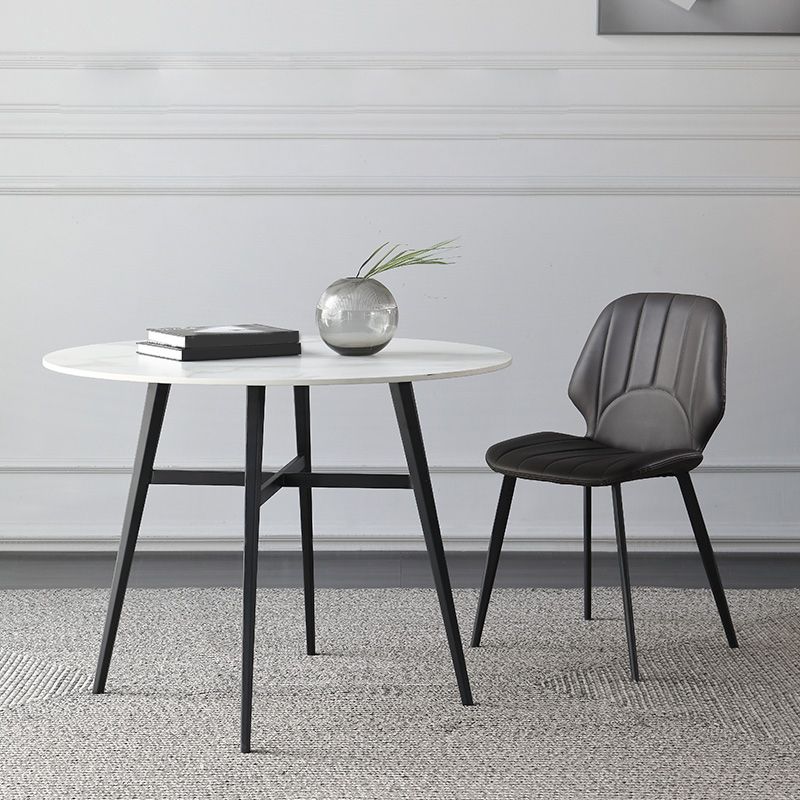 Contemporary Dining Furniture Set 1/2/3/5 Pcs Sintered Stone Dining Table and Chairs