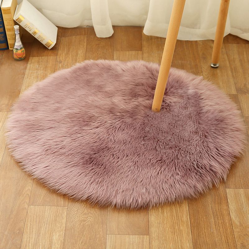Comfort Girls Room Foot Rug Multicolor Plain Carpet Shag Pet Friendly Machine Washable Non-Slip Rug