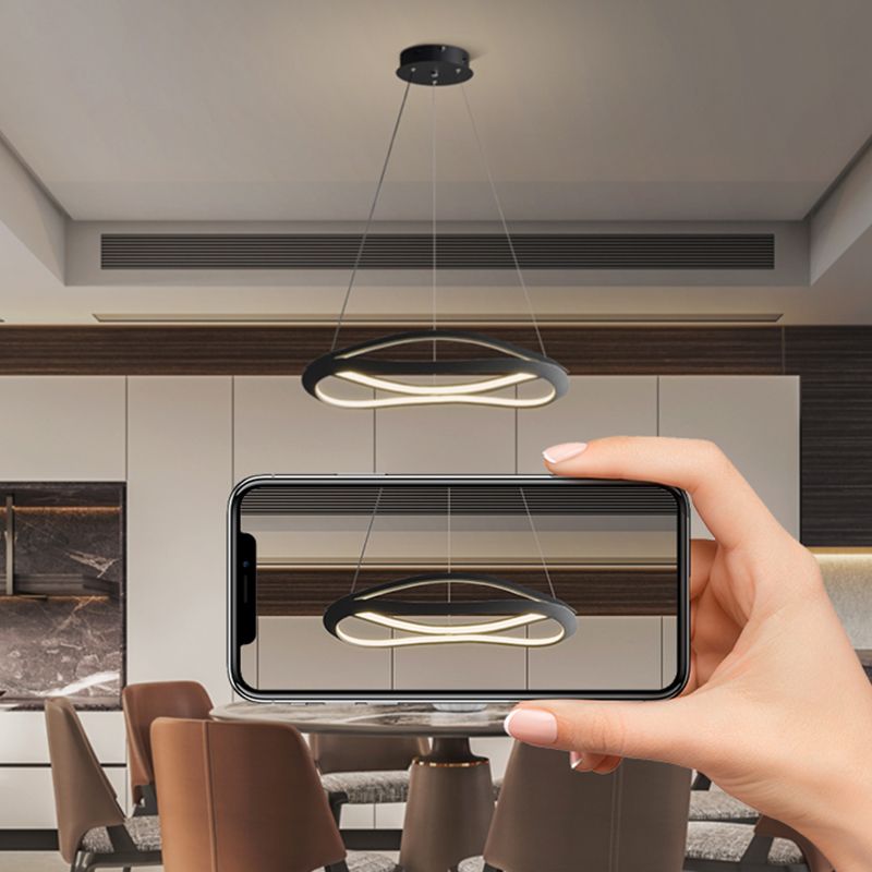 Spiral Shade Metal Kroonluchter Lichten Moderne 2-lichte kroonluchter verlichtingsarmaturen