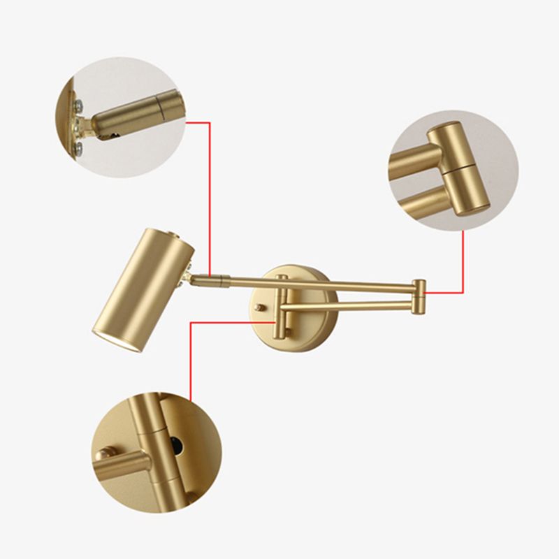 Adjustable Arm Sconce Light Fixture Modern-Style Metal Wall Mounted Light Fixture