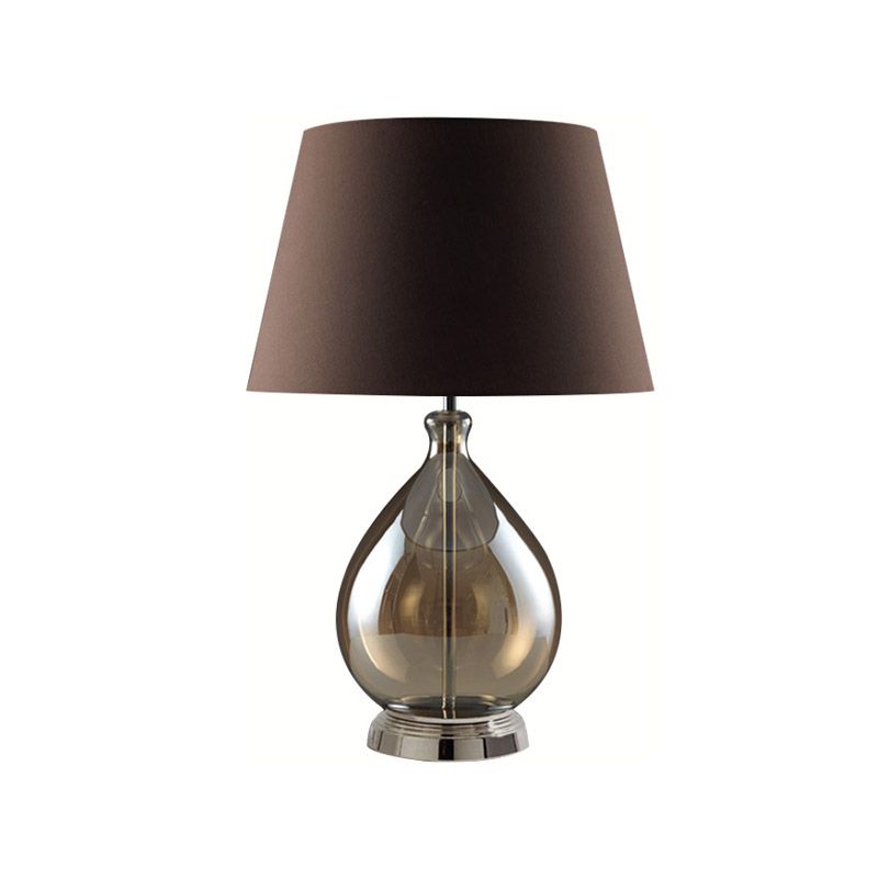 1 lichte nachtverlichting rustieke trommelstoftafel licht in wit/koffie/grijs met traanvoetstuk voor slaapkamer