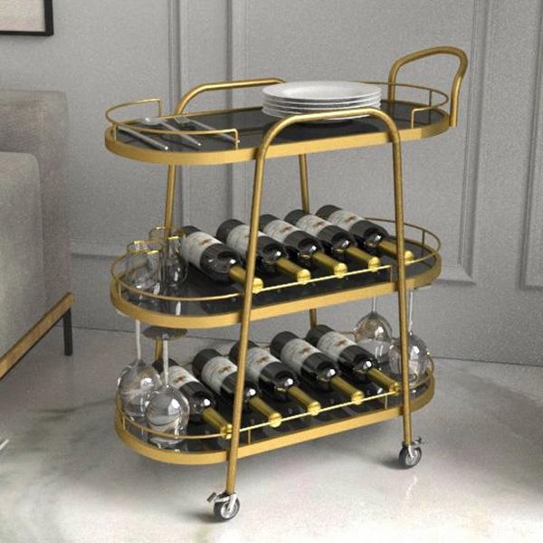 32.28" High Rolling Contemporary Prep Table Wooden Prep Table