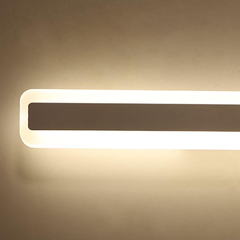 Strip Shape Wall Light Modern Style Metal 1 Light Sconce Light for Shower Room