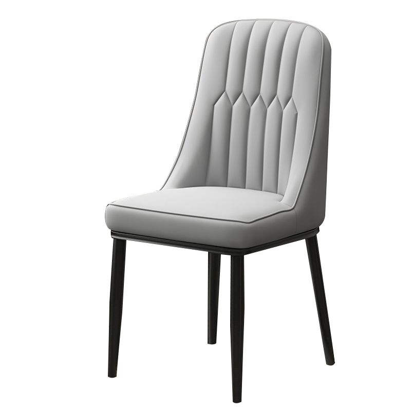 Scandinavian Style Metal Dining Chairs Dining Room Armless Parsons Chair