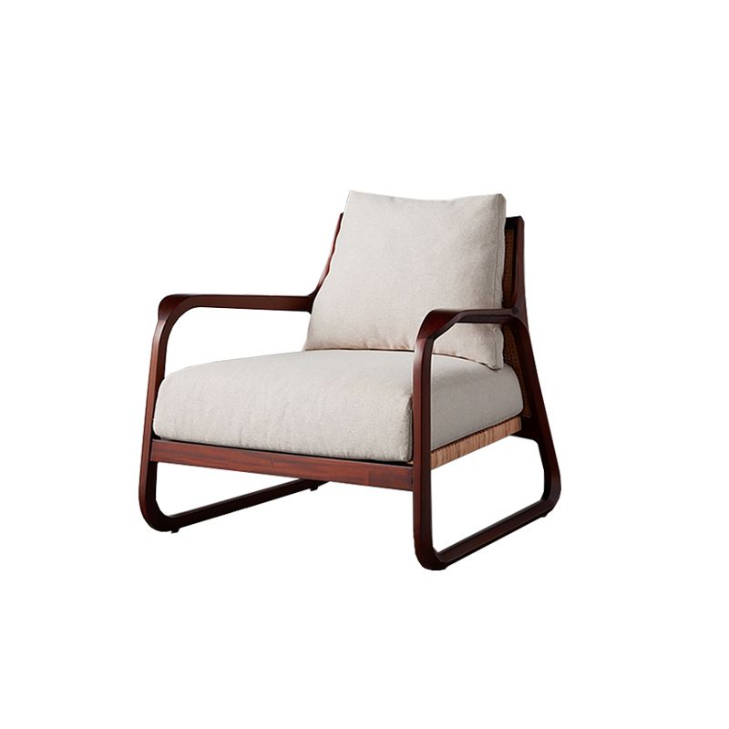 Mid-Century Modern Accent Armchair Square Arms Arm Chair for Living Room