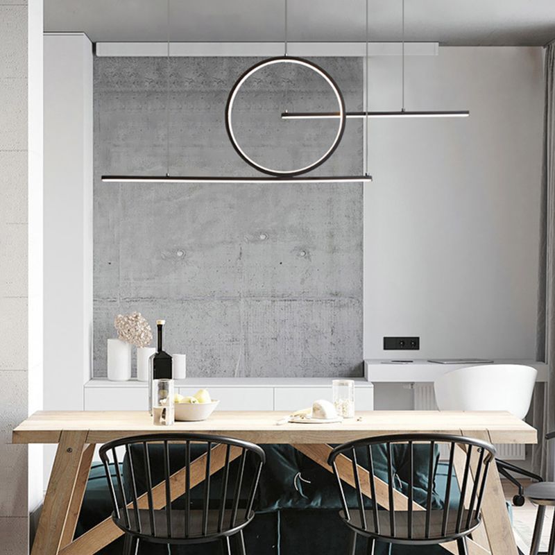 Modern Geometric Pendant Lighting Island Metals 3 Light Island Lights