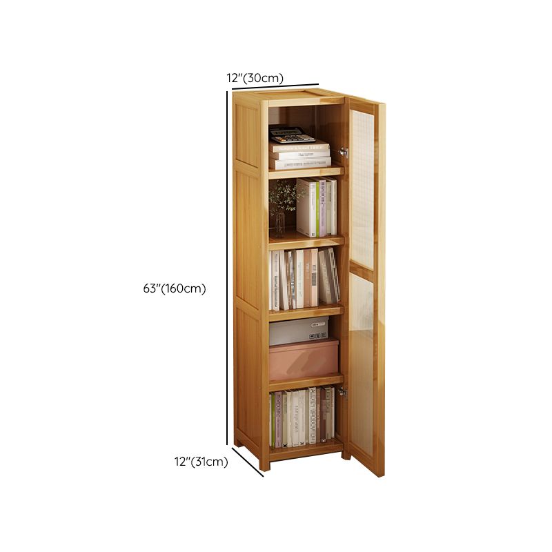 Vertical Engineered Wood Bookshelf Contemporary Closed Back Bookcase