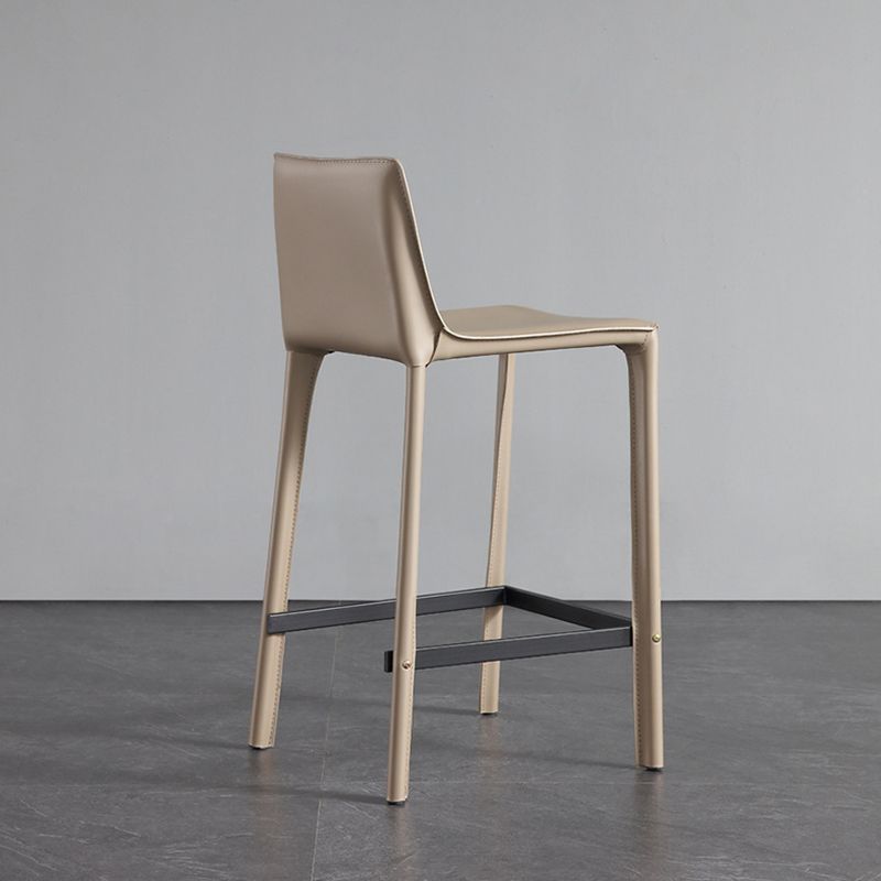 Modern Style Low Back Bar-stool Pu Leather Counter Bar Stool with Metal Legs