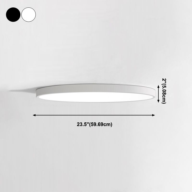 Round Shape LED Ceiling Lamp Modern Iron 1 Light Flush Mount for Balcony Aisle