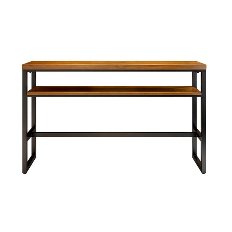 Tavolo da pranzo moderno rettangolo barre da pranzo in legno tavolo da barra con scaffali