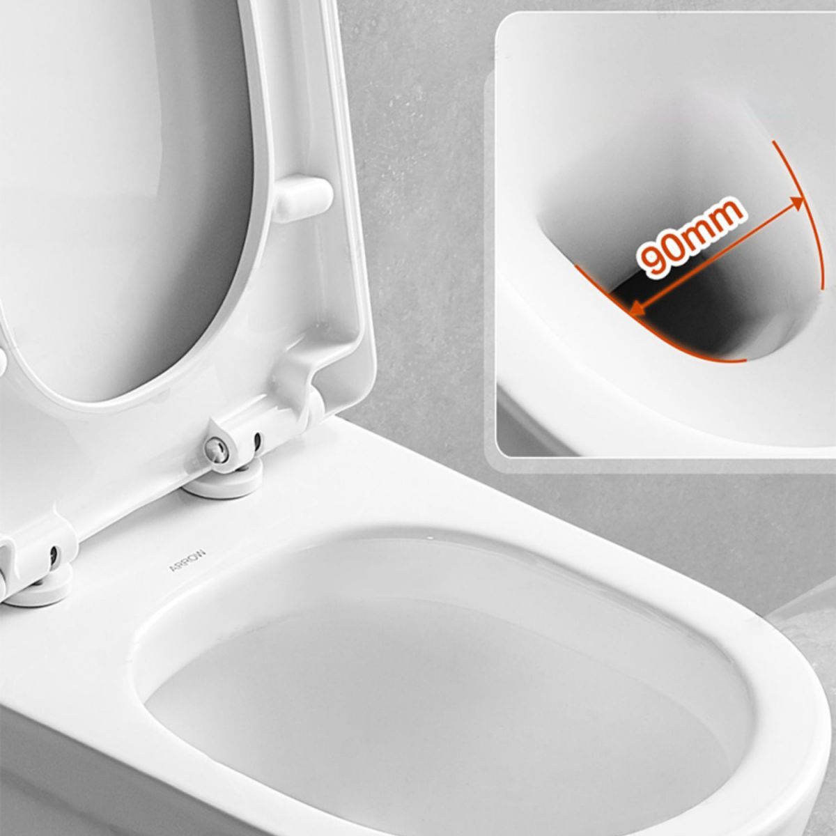 Contemporary Toilet Bowl One Piece Toilet Wall Mount Porcelain Flush Toilet