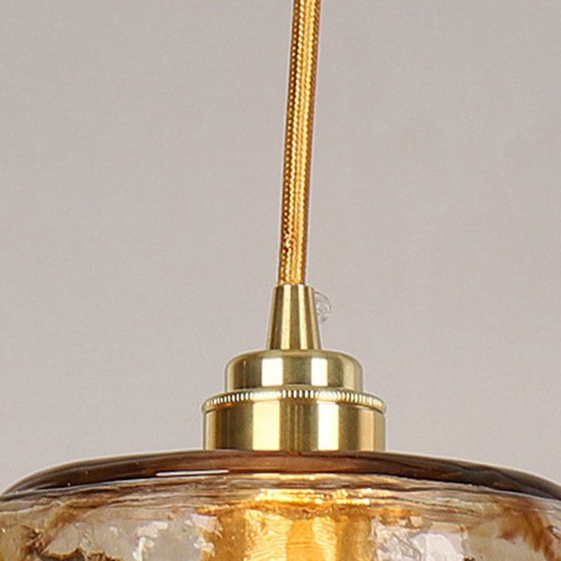 Moderne hanglampverlichting Geometrische hanglamp 3 Lichtglashanglicht in goud