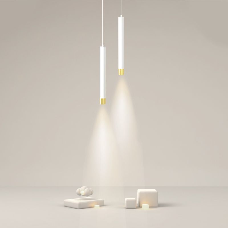 Forma in metallo a forma di cilindro Luci a sospensione Modern Style Apparecchi di illuminazione a sospensione