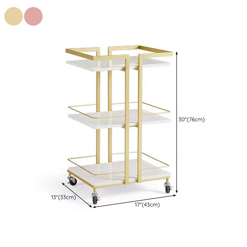 29.92" High Modern Prep Table Rolling Metal Prep Table for Home