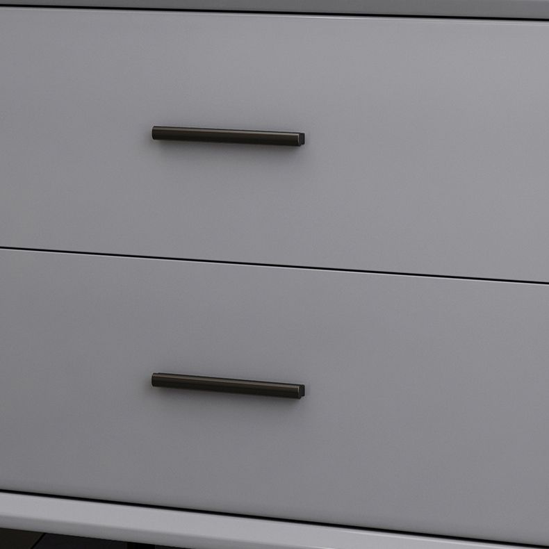 Modern Imitation Wood Nightstand 2-Drawer Storage 18 Inch H Night Table with Legs