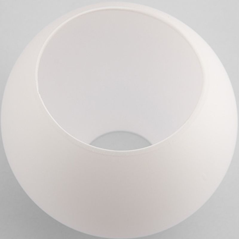 White Modern Metal Wall Sconce Geometric Shape Wall Light with Glass Shade for Living Room