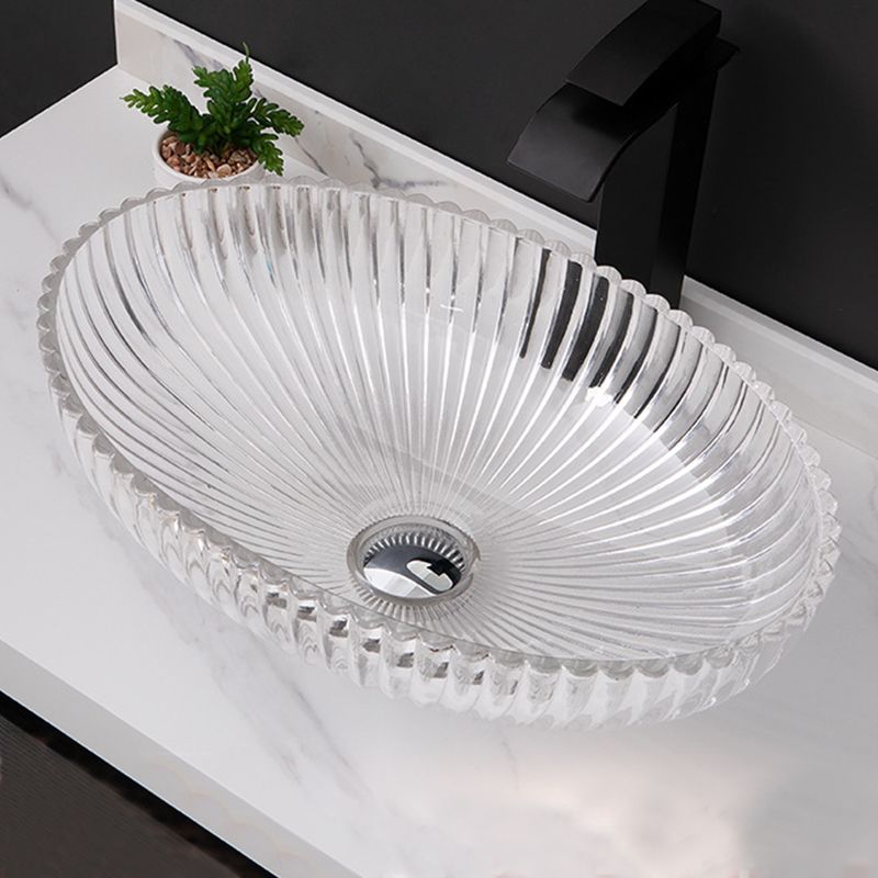 Glass No Craftsmanship Trough Bathroom Sink Modern Bathroom Sink with Basin