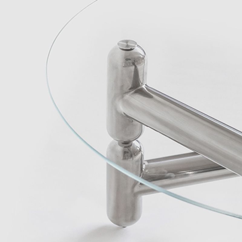 3 Legs Minimalist Coffee Round Table Open Shelf Cocktail Table