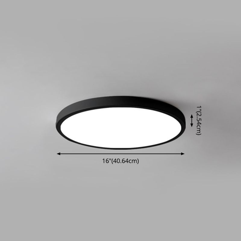Plafonnier rond à 1 lumière en plastique de style moderne