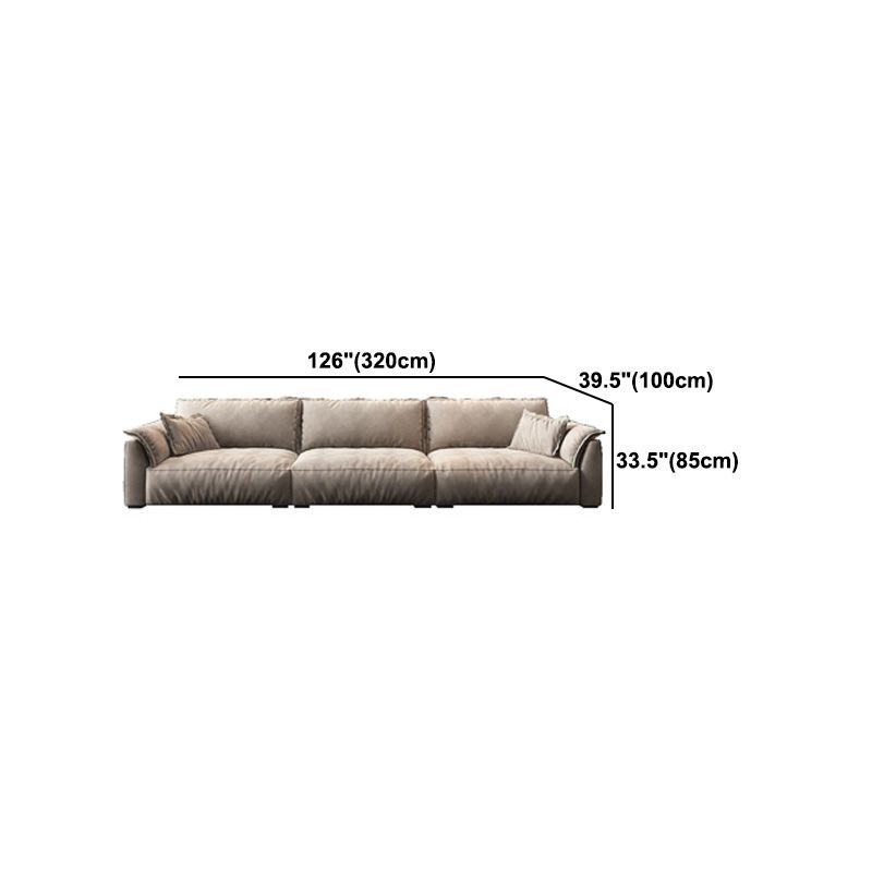Pillow Top Arm Sectionals Velvet Sofa with Cushion Back for Apartment