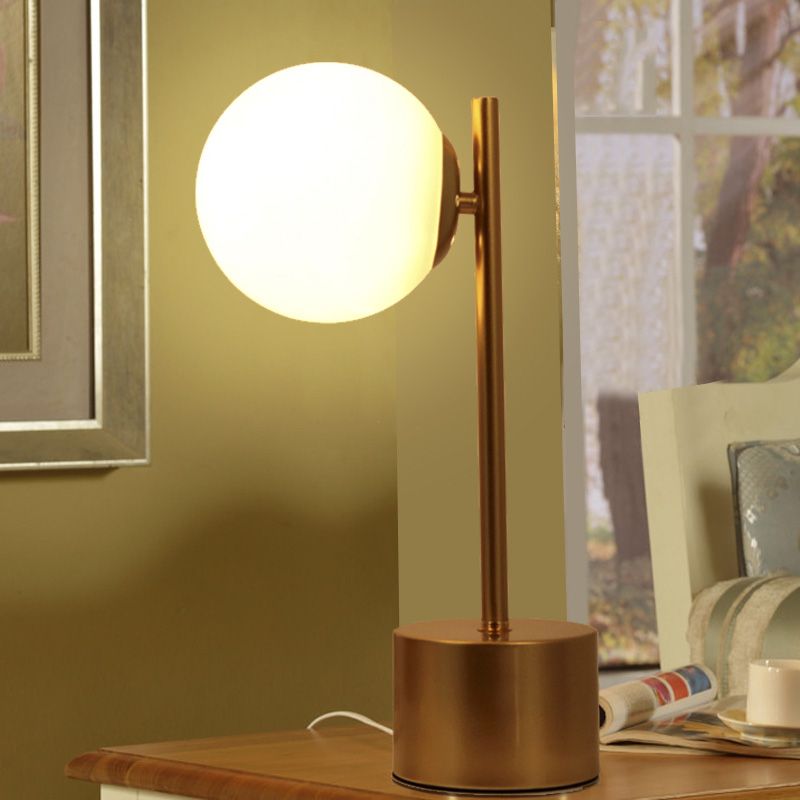 Modern Style Spherical Night Table Lamp Glass One Light Table Light