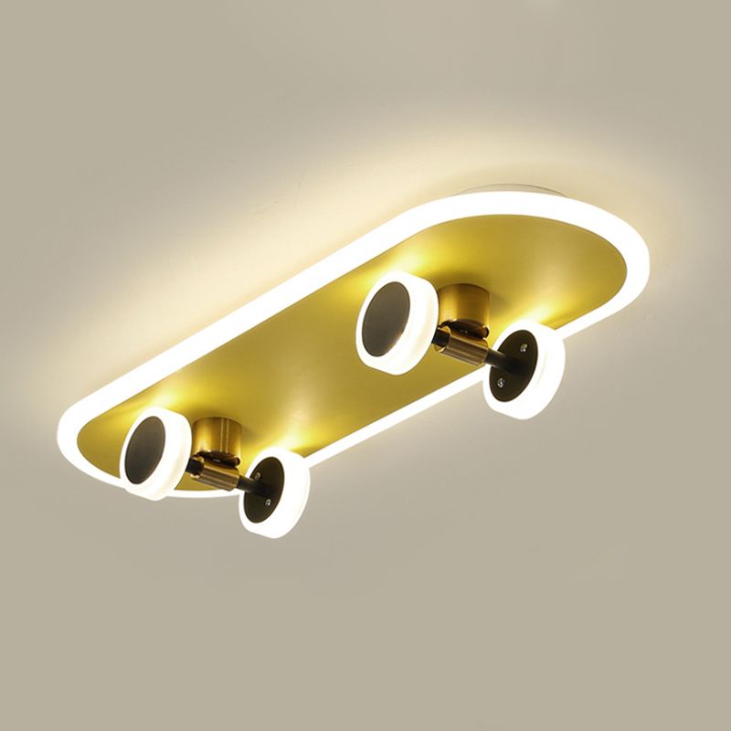 Planche à roulettes modélisation chambre d'enfant LED lampe encastrée acrylique enfants Surface plafonnier