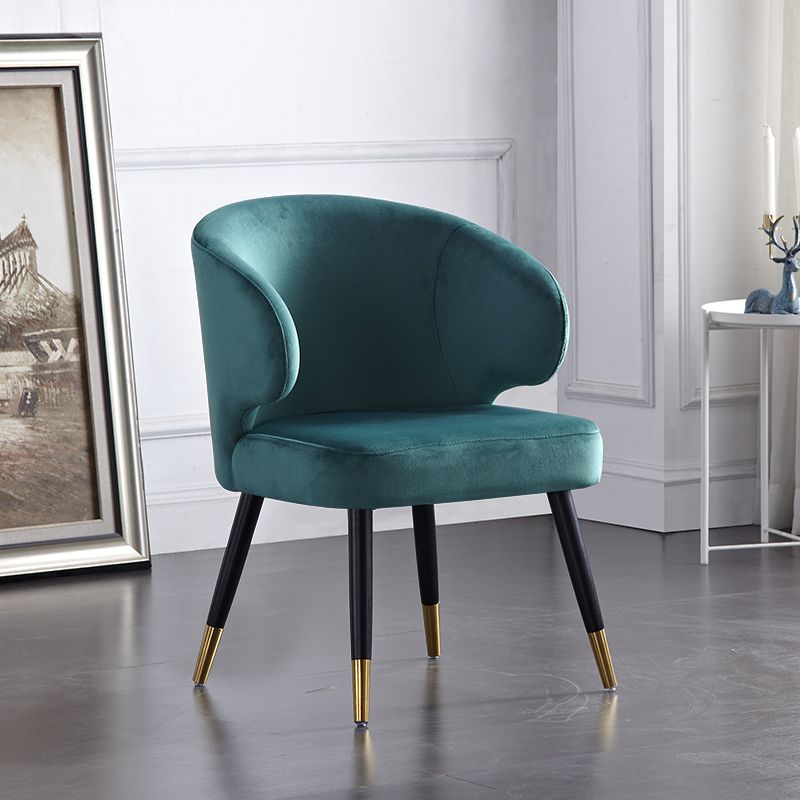 Chaises de salle à manger en velours de style scandinave