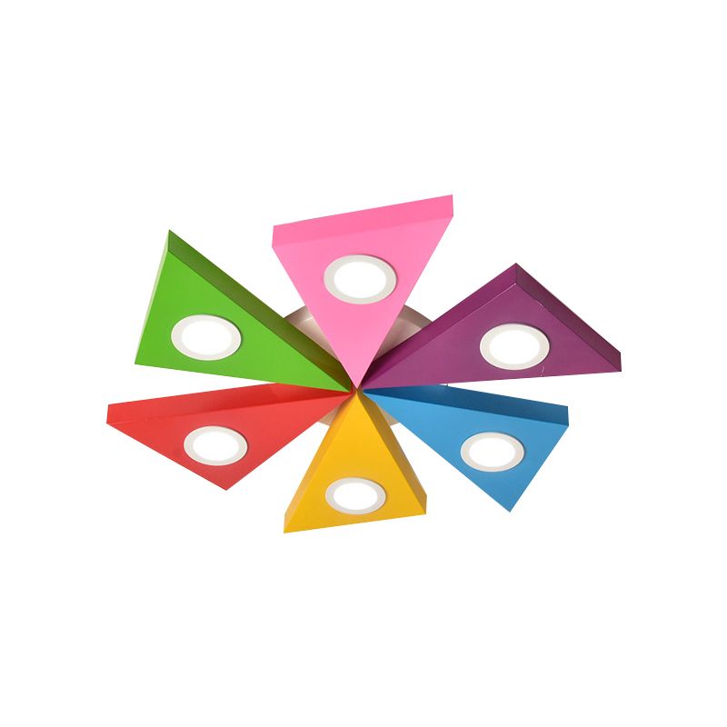 Windmill Acrylic Flushmount Ceiling Lamp Kids Multi-Color LED Flush Light Fixture