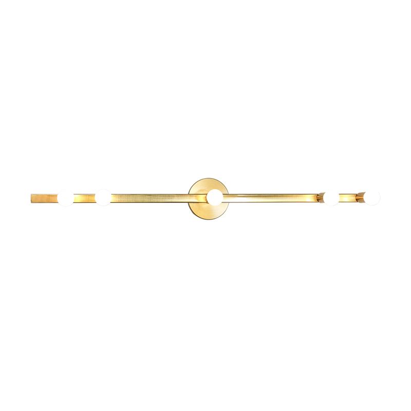 Modern Wall Light Fixture Linear Metal Sconce Light in Gold Finish