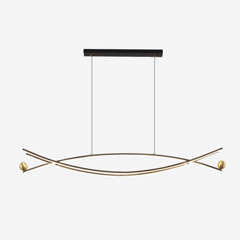 Multiple-Light Geometric Island Lighting Modern Metal Island Pendant Lights