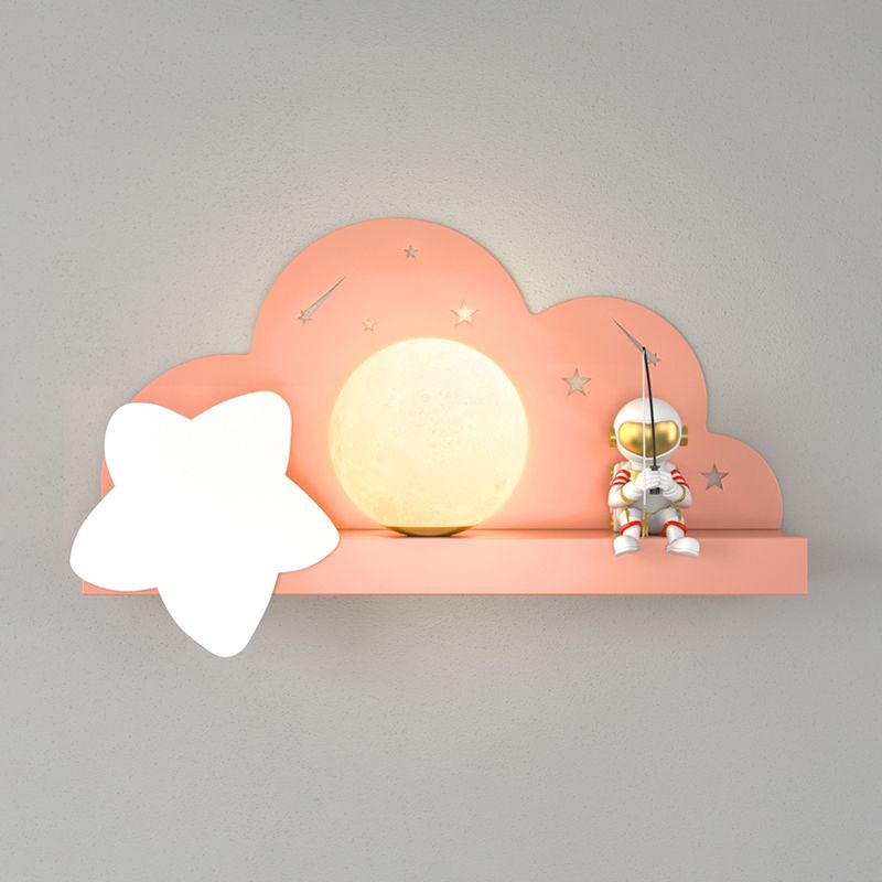 Modern Style Spherical Shape Wall Sconce Metal 1 Light Wall Lighting for Bedroom