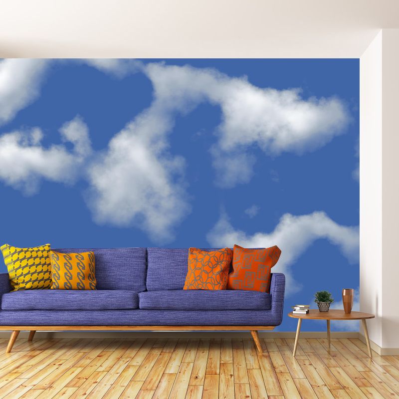 Cloud Sky Photography Style Sky Mural Wallpaper Mildew Resistant for Wall Decor