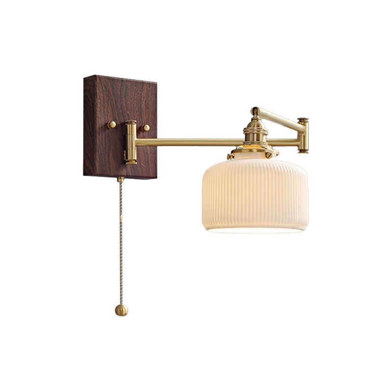 Modern Simple Wall Light Geometry Shape Wall Lamp with Ceramics Shade for Bedroom