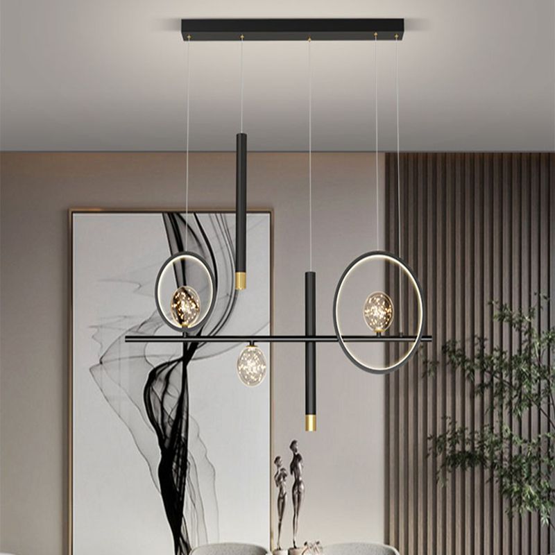 Nordic Characteristic Simple Modern Light Luxury Style LED Island Chandelier Light for Dining Room