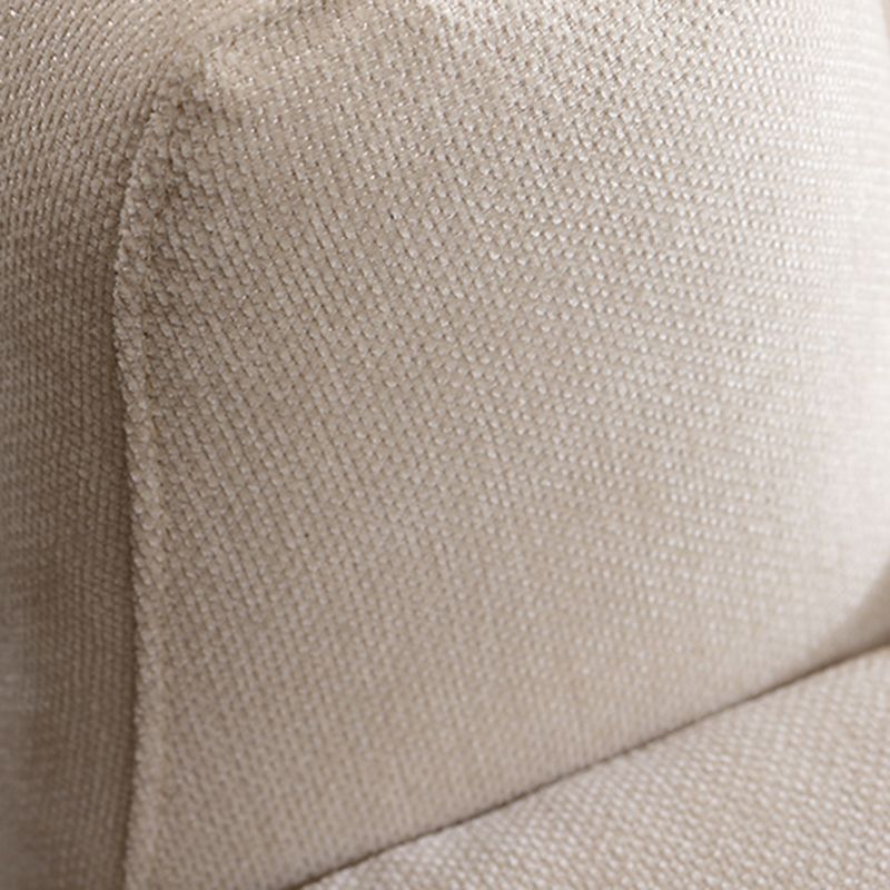 Ivory 4-seat Square Arm Sectional Scandinavian Fabric Sofa & Chaise