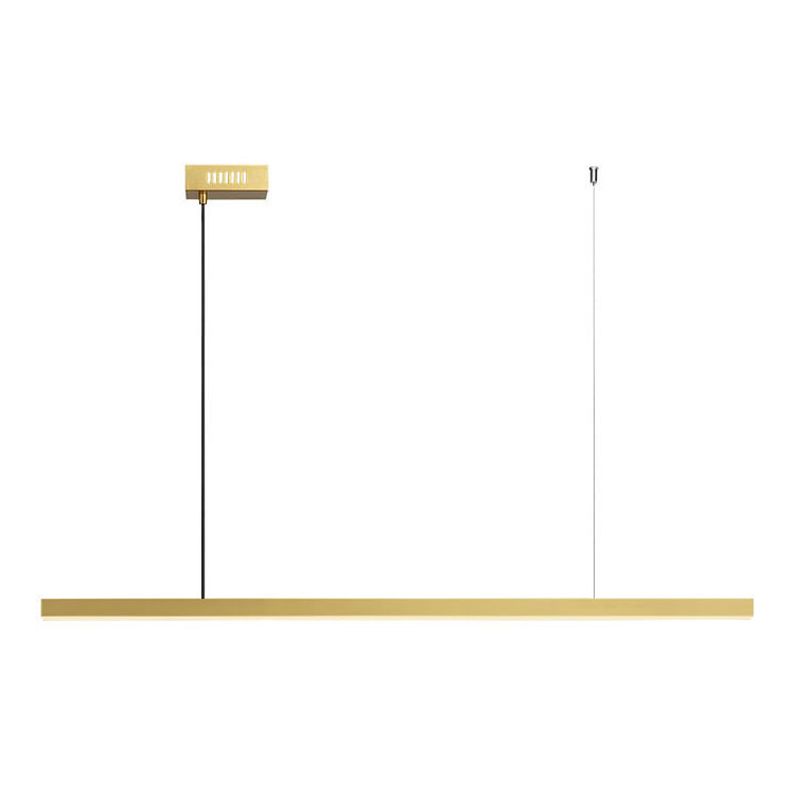 Luz de colgante de cocina contemporánea lineal lámpara de lámpara de metal 1 luz