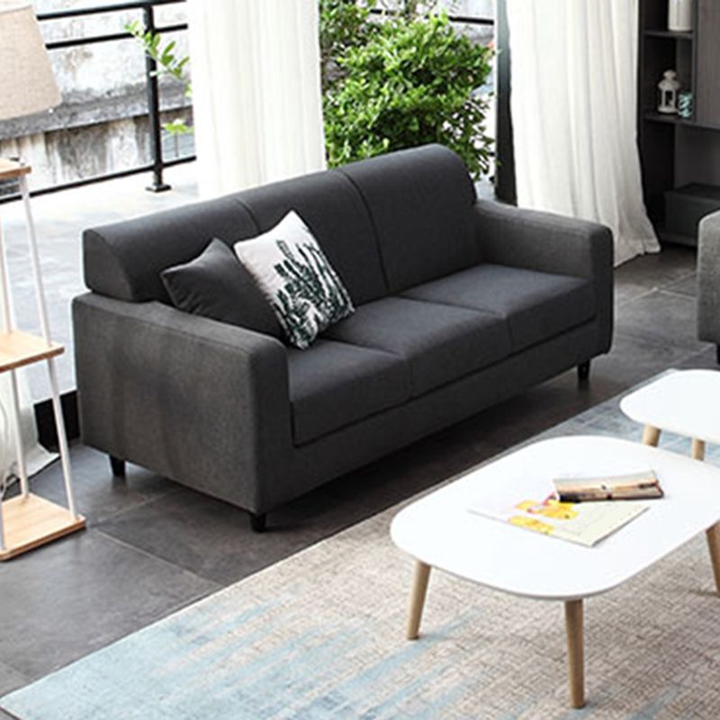 Canapé standard du bras carré contemporain avec housse pour le salon, appartement
