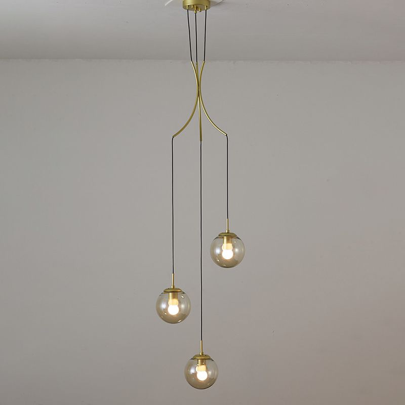 Globe Hanging Light Fixtures Modern Simplicity Glass Ceiling Pendant for Living Room