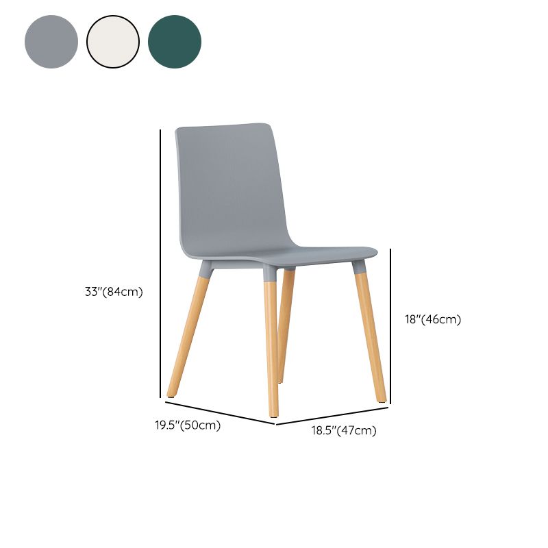 Contemporary Open Dining Chair Wooden Side Chair for Dining Room
