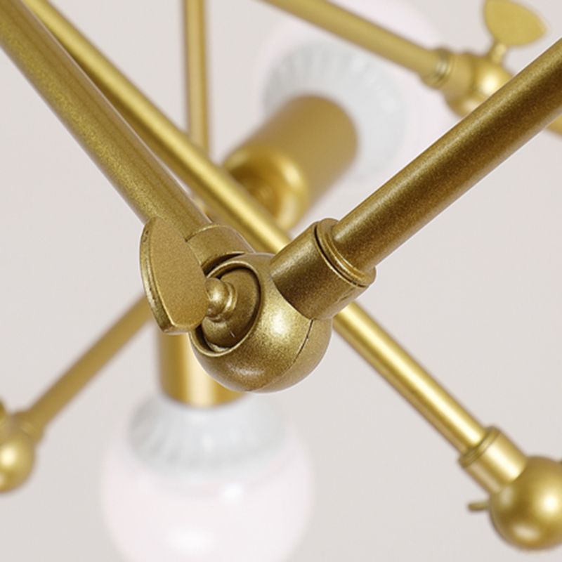 Spider Chandelier Lighting Fixtures Industrial Multi-Head Suspension Light for Living Room