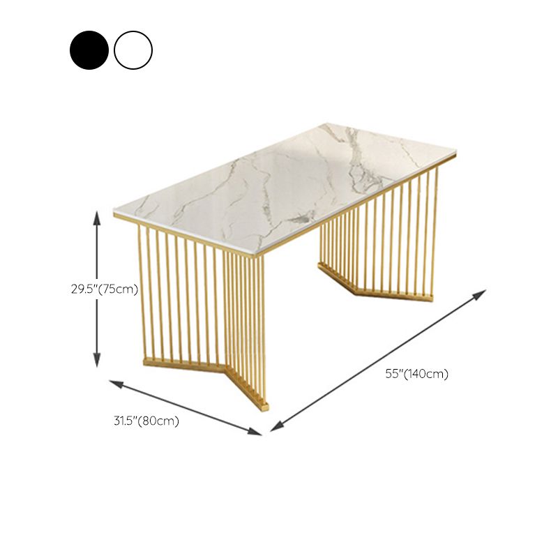 Contemporary Sintered Stone Dining Table Rectangle Dining Table for Home Use