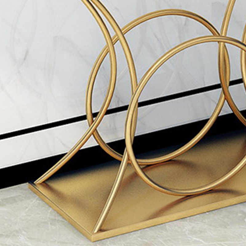 Marble Glam Console Table 31.5" Tall 1-shelf Accent Table for Hall