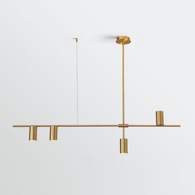 Éclairage d'éclairage de l'île de cylindre Éclairage de pendentif métallique moderne