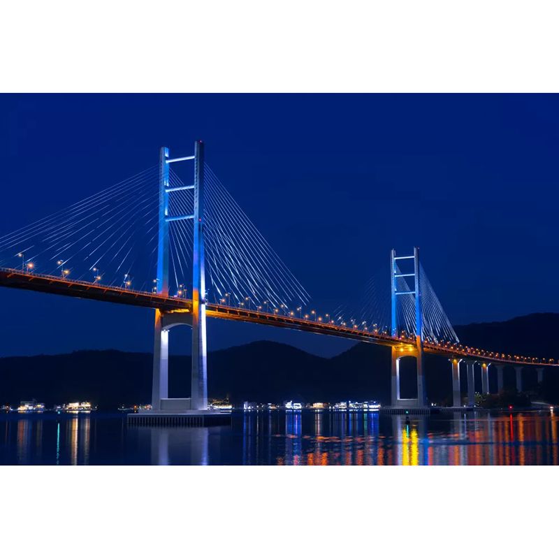 Photography City View Mural Moisture Resistant Wall Covering for Home Decoration