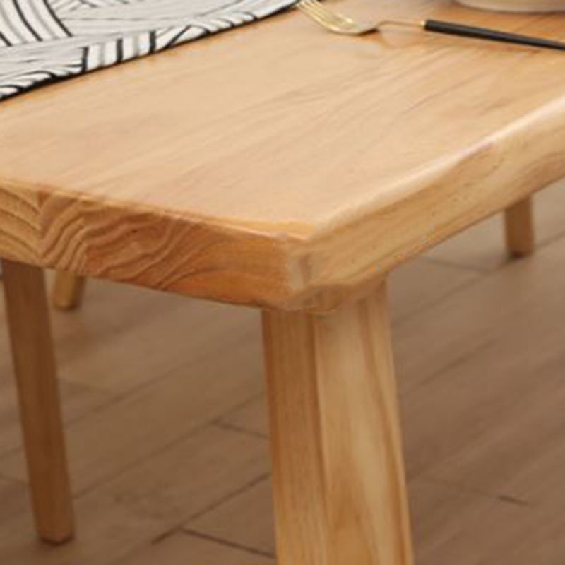 Contemporary Solid Wood Furniture 1/2/5/7 Pcs Dining Room Table Set in Natural