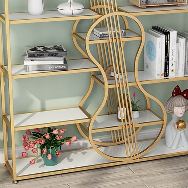 Modern Metal Shelf Bookcase Open Shelf Bookshelf with Shelves for Living Room
