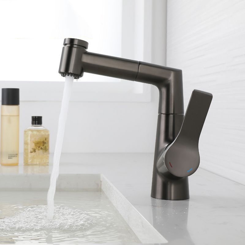 Single Lever Handle Faucets Contemporary Centerset Faucets for Bathroom