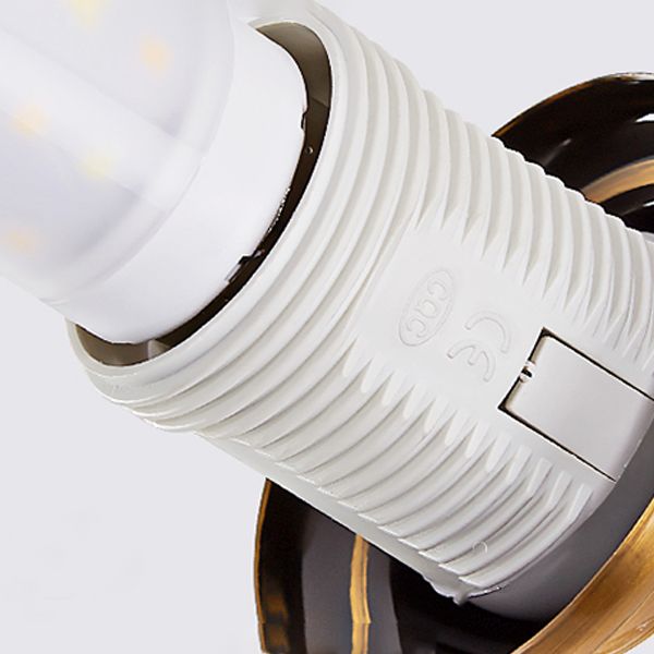 Bell Shape Ceiling Lamp Modern Iron Flush Mount with Glass Lampshade for Bedroom