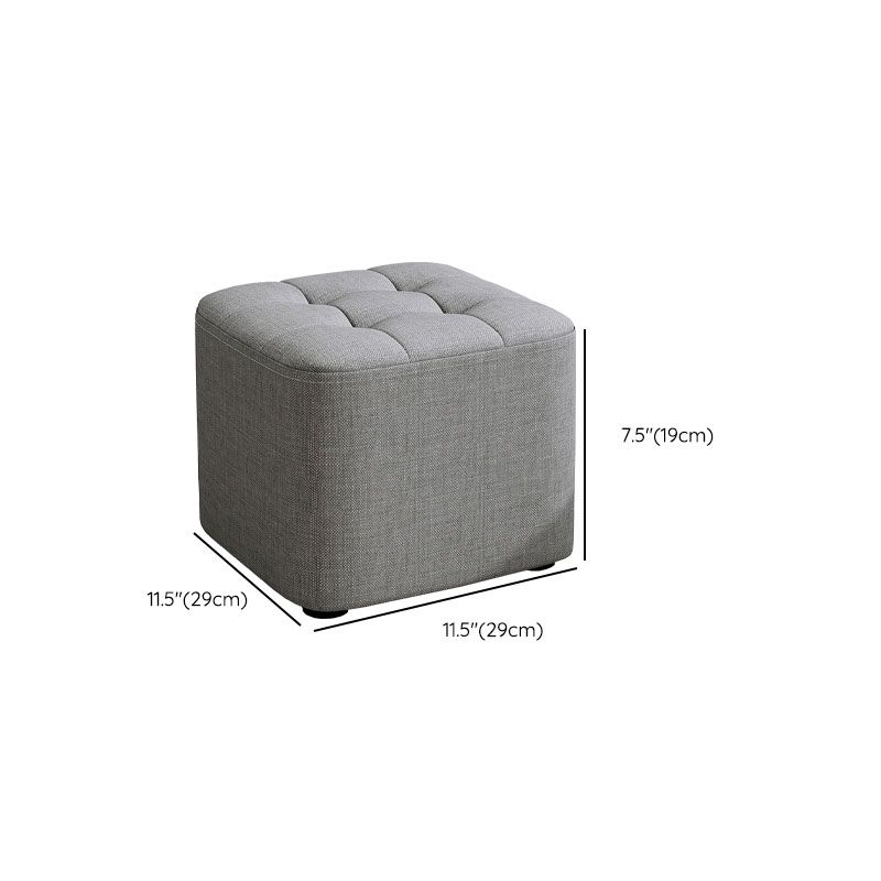 Solid Color Fabric Standard Stool Modern Simple Square Upholstered Stool