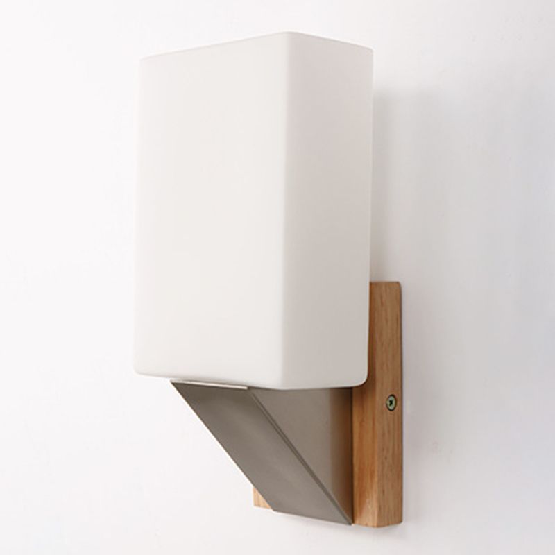 Modern Style Rectangular Wall Light Sconces Wood 1 Light Wall Lighting Ideas
